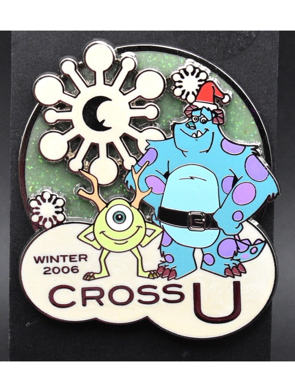 Disney Winter 2006 Cross U Monsters Inc Sully Mike Wazowski LE 2007 Pin (C4)